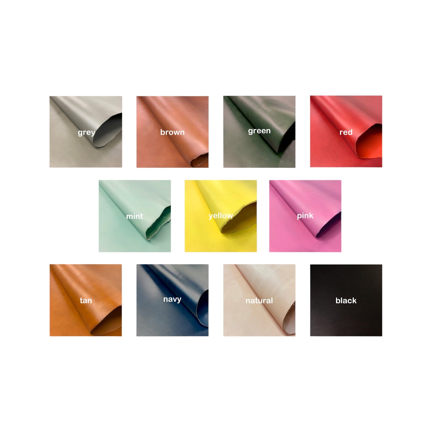 Italian leather colour palette