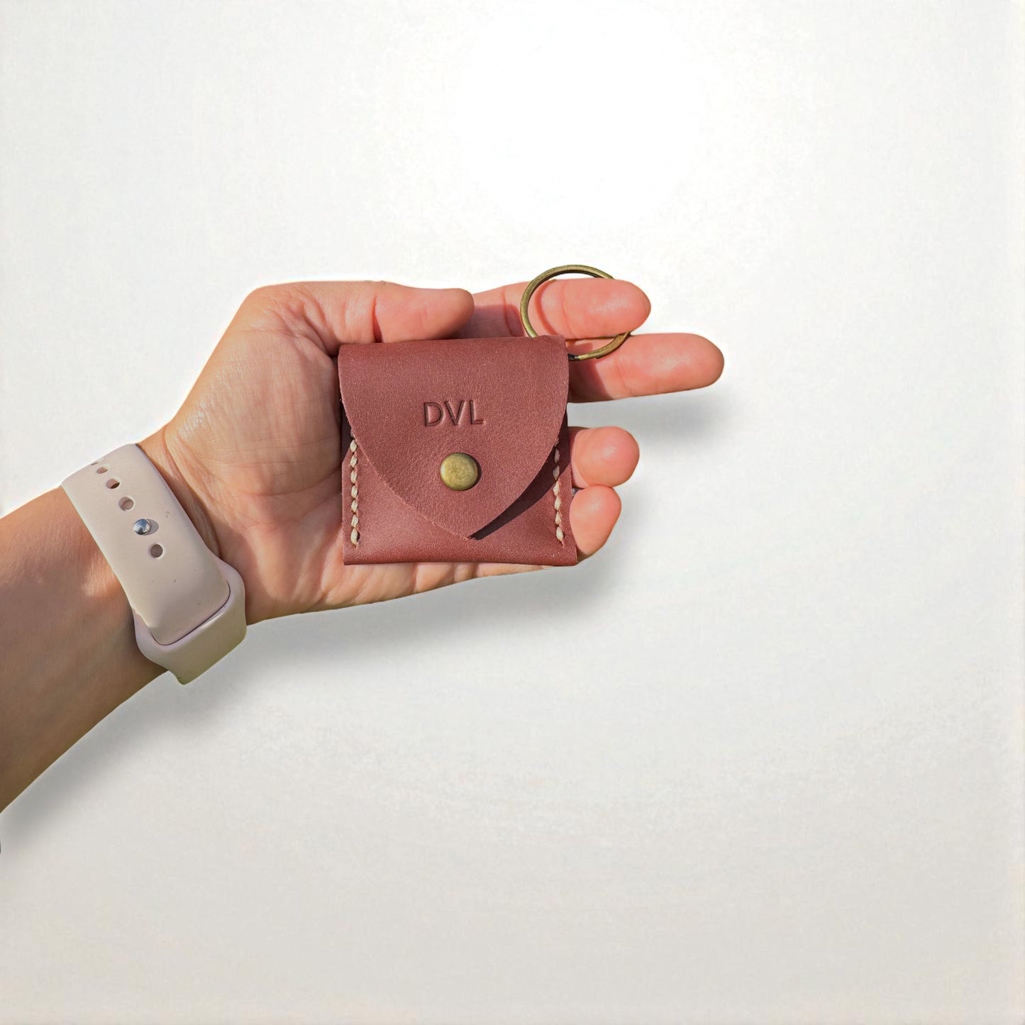 Personalised Leather Jewellery Pouch – Travel Ring Case – Handmade Gift