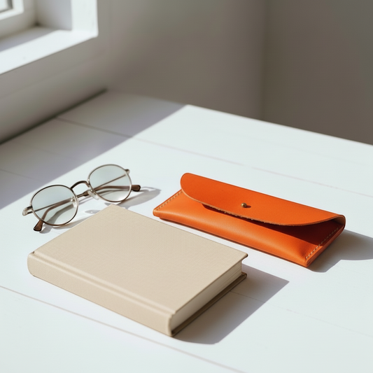 Hand Stitched Personalised Leather Reading Glasses Case – Gift for Mom