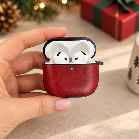 Personalised Vegan Leather AirPods 4 Case | Azzo Handmade
