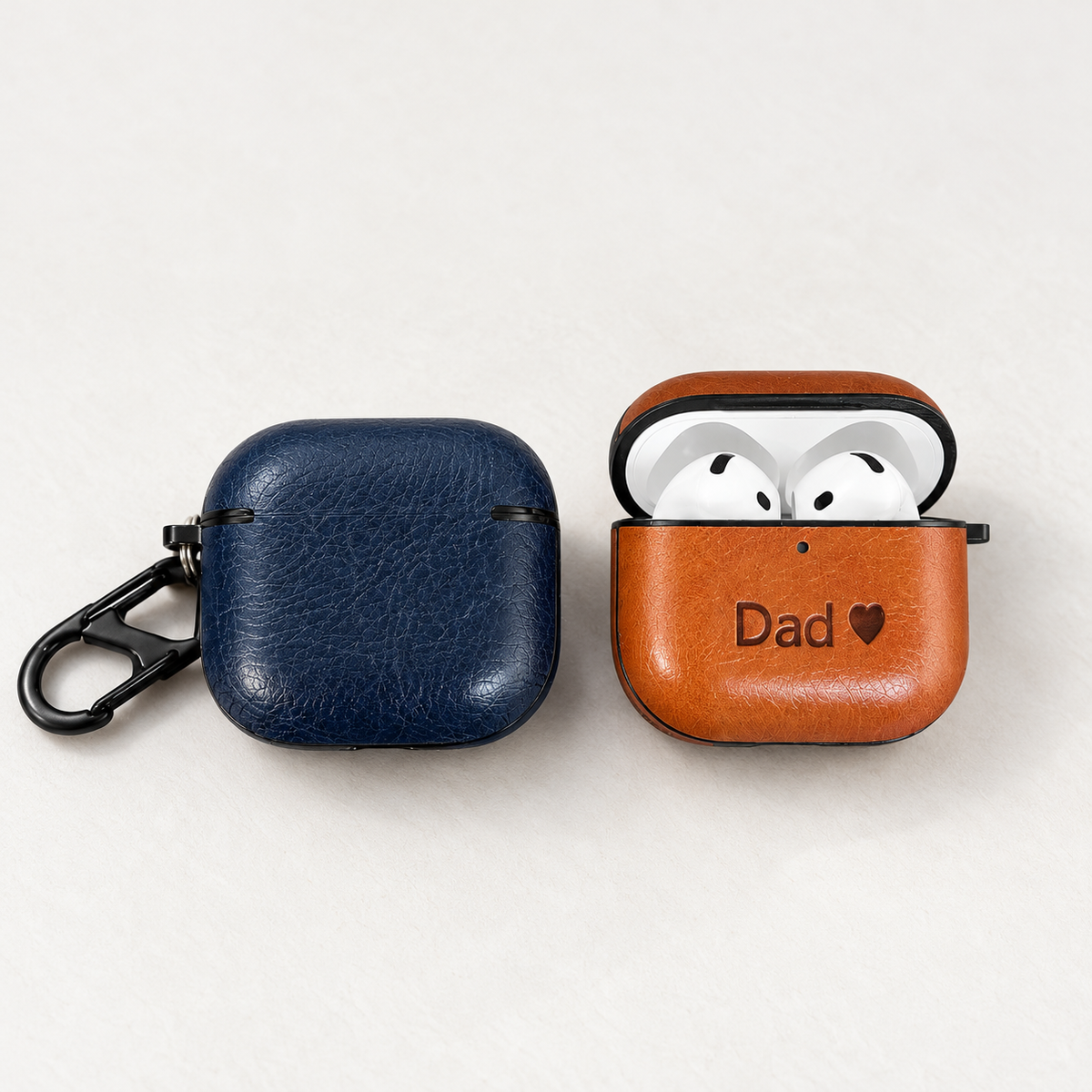Personalised Vegan Leather AirPods 4 Case | Azzo Handmade