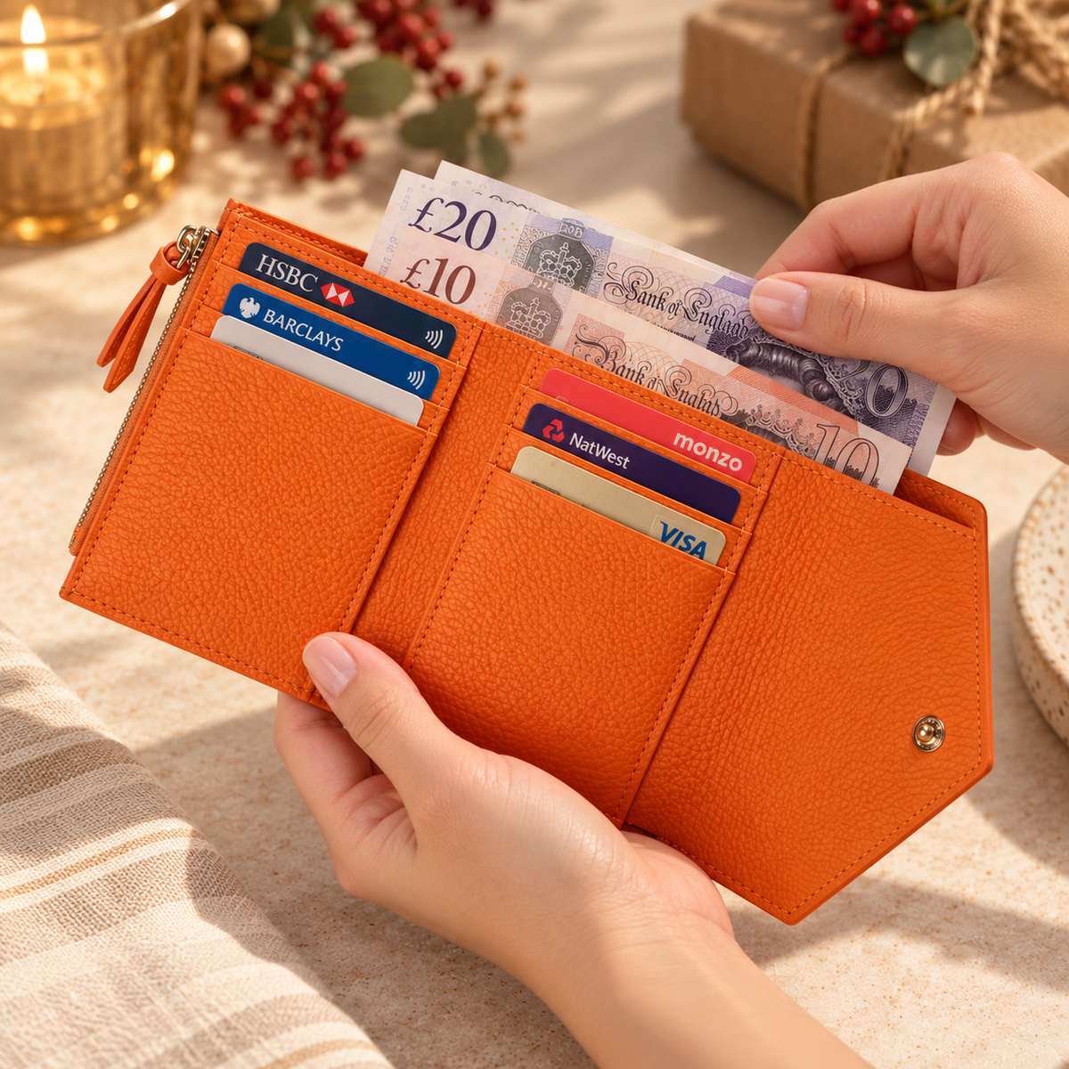 Personalised Leather Wallet – Christmas & Secret Santa Gift