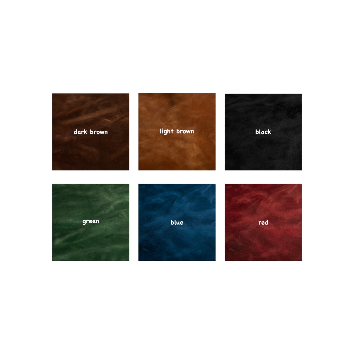 Personalised leather colour palette 