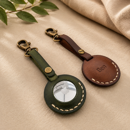 Personalised Leather AirTag Case