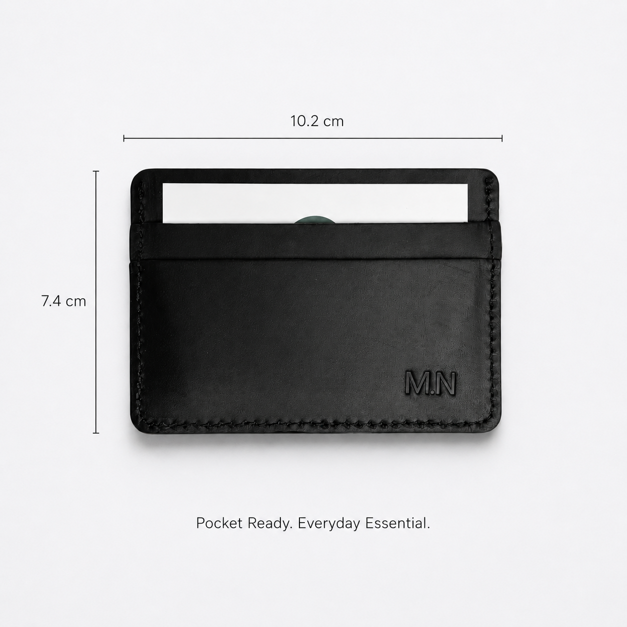 Personalised Slim Leather Card Holder – Father's Day Gift for Him & Her, Leather Anniversary