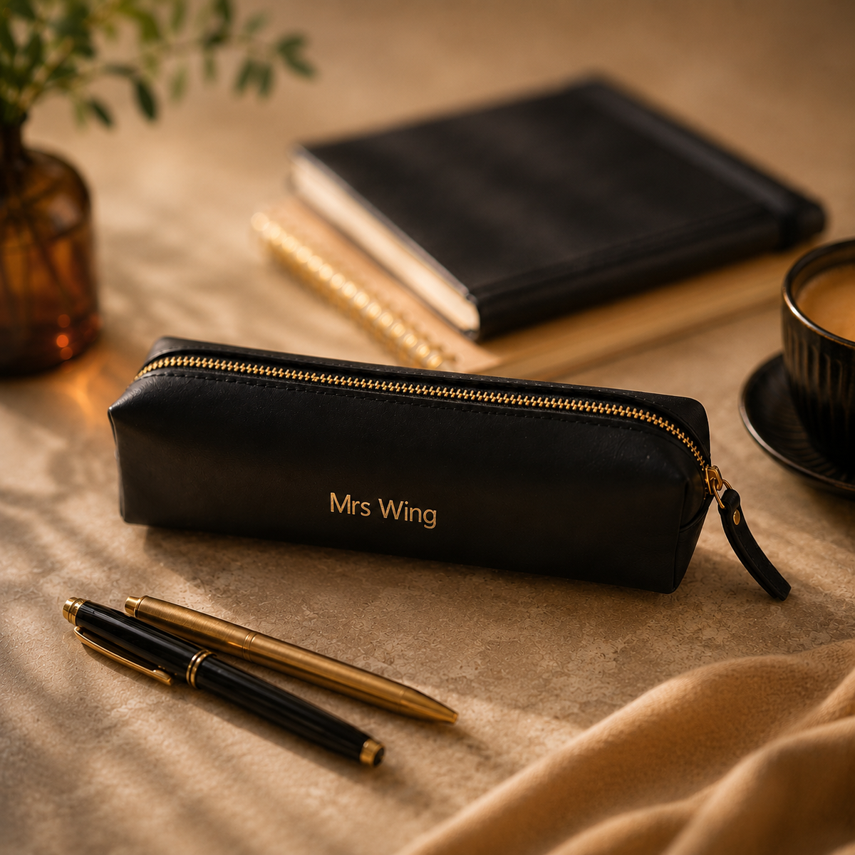 Handmade Leather Pencil Case – Personalised & Durable