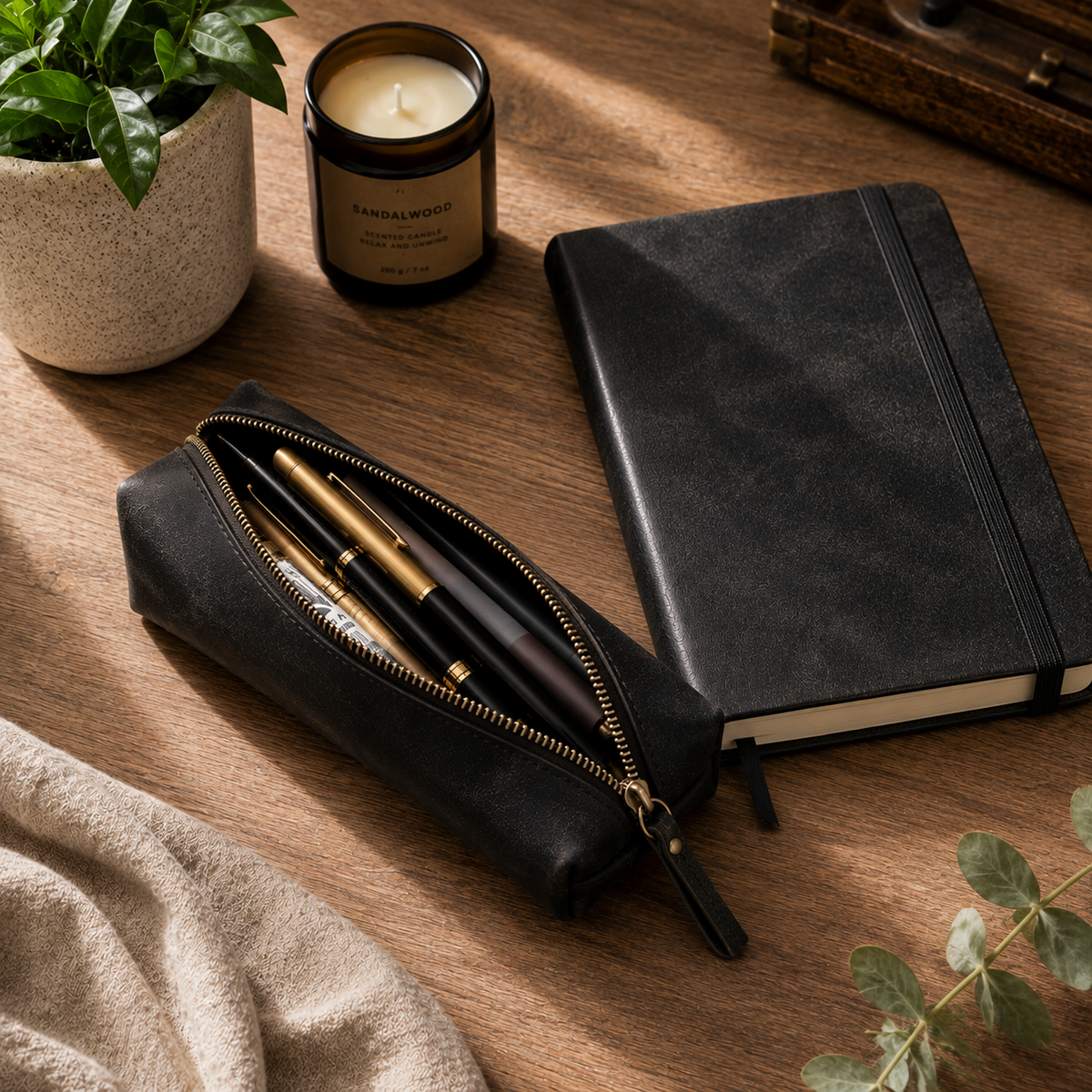 Handmade Leather Pencil Case – Personalised & Durable
