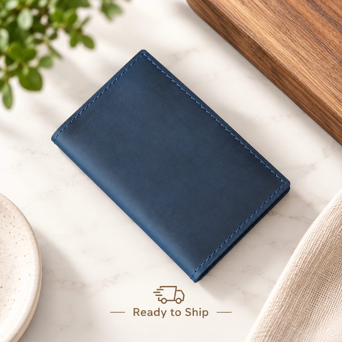Personalised Full Grain Crazy Horse Leather Card Holder Wallet