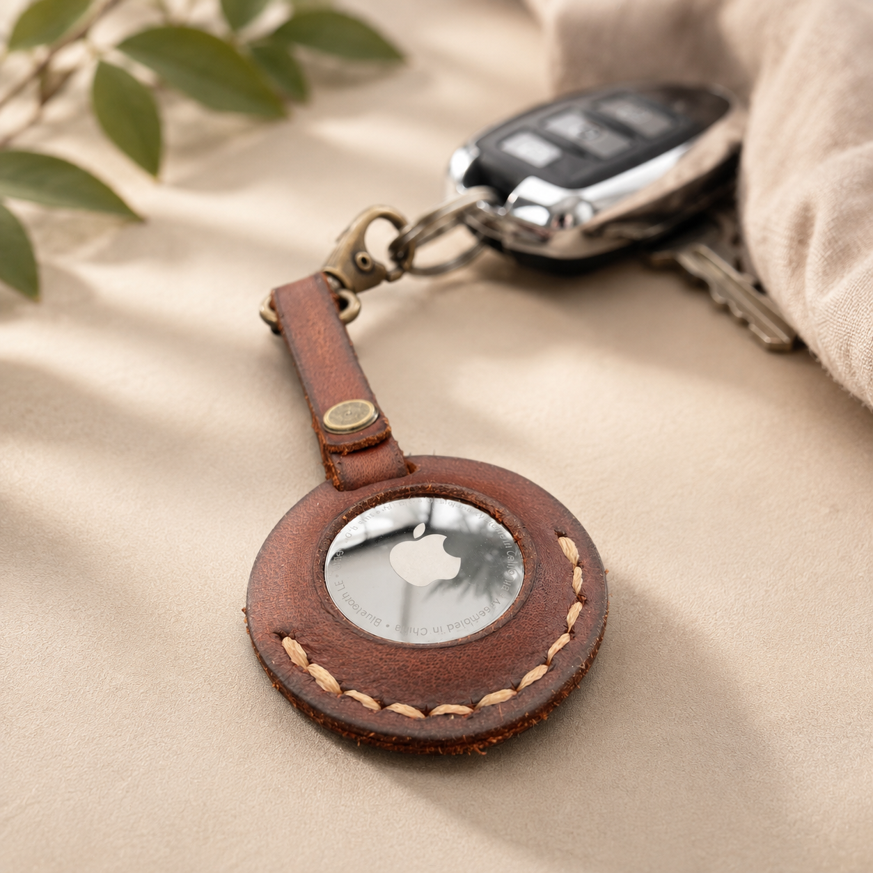 Personalised Leather AirTag Case