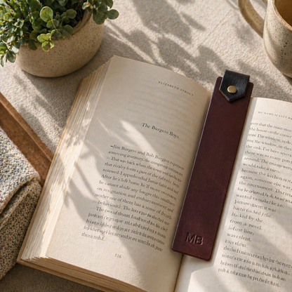Personalised Leather Bookmark for Mum – Handmade Bookmark Gift Box – Mother’s Day Gift UK