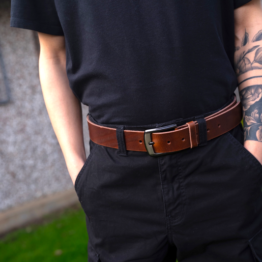 Handmade Full Grain Leather Belt – 40mm Classic Belt | Made in England