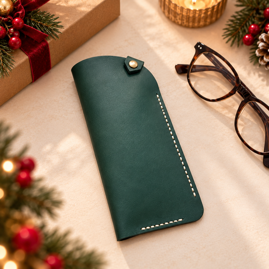 Personalised Leather Sunglasses & Reading Glasses Case – Handmade Gift