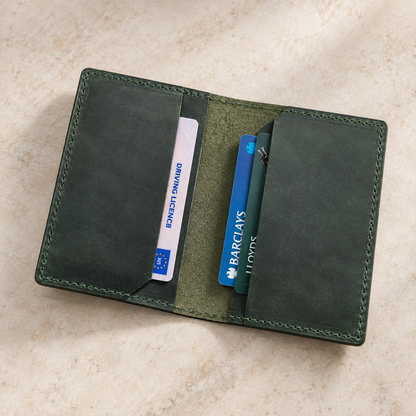 Personalised Full Grain Crazy Horse Leather Card Holder Wallet