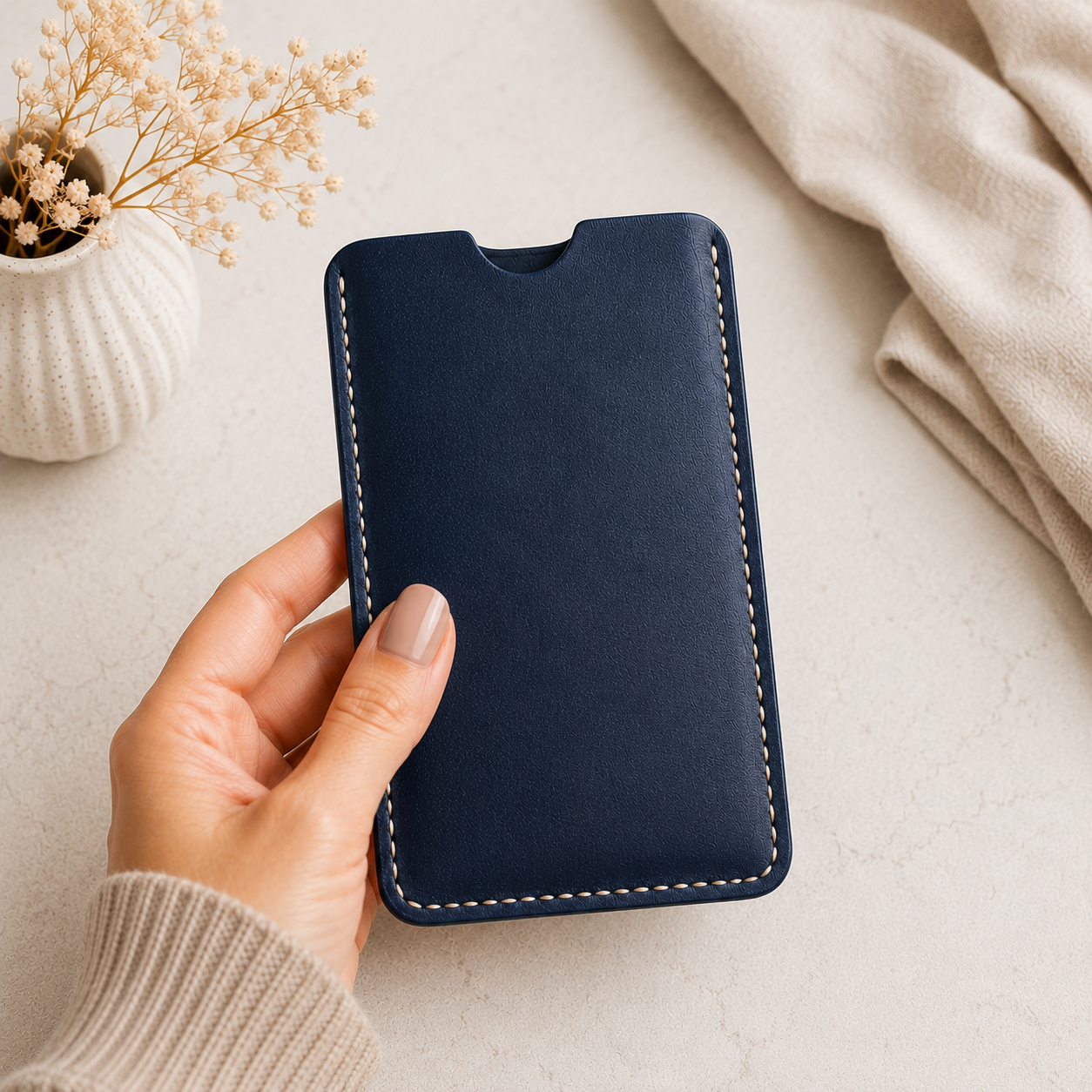 Handmade Leather Sleeve Case for Boox Palma