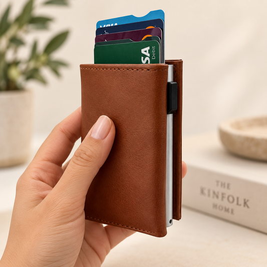 Pop Up RFID Card Holder Wallet | Azzo Handmade