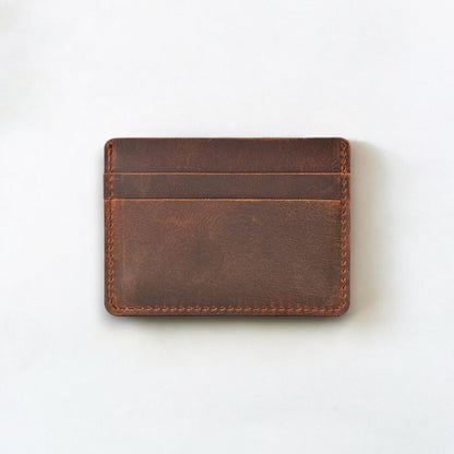 personalised dad leather slim card holder