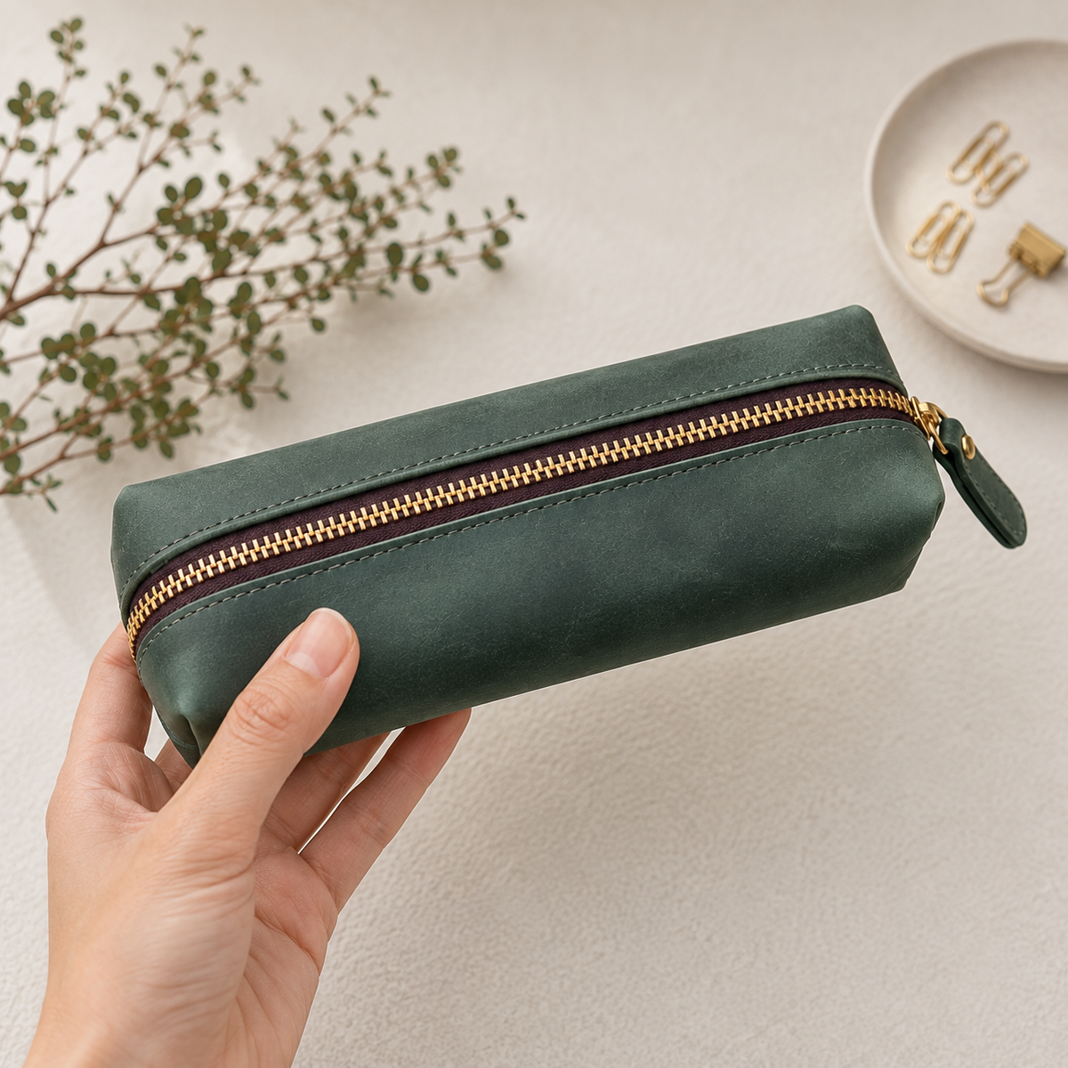 Handmade Leather Pencil Case – Personalised & Durable