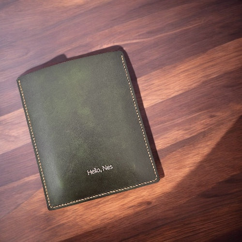 personalised leather iPad case 