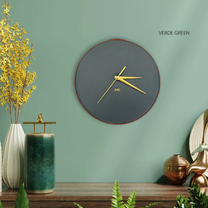 personalised leather wall clock