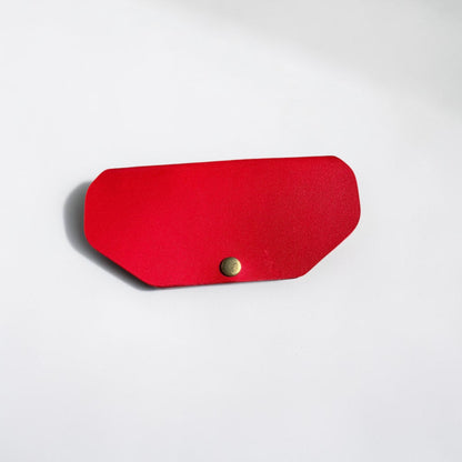 Slim Personalised Leather Glasses Case – Handmade Italian Leather Sleeve