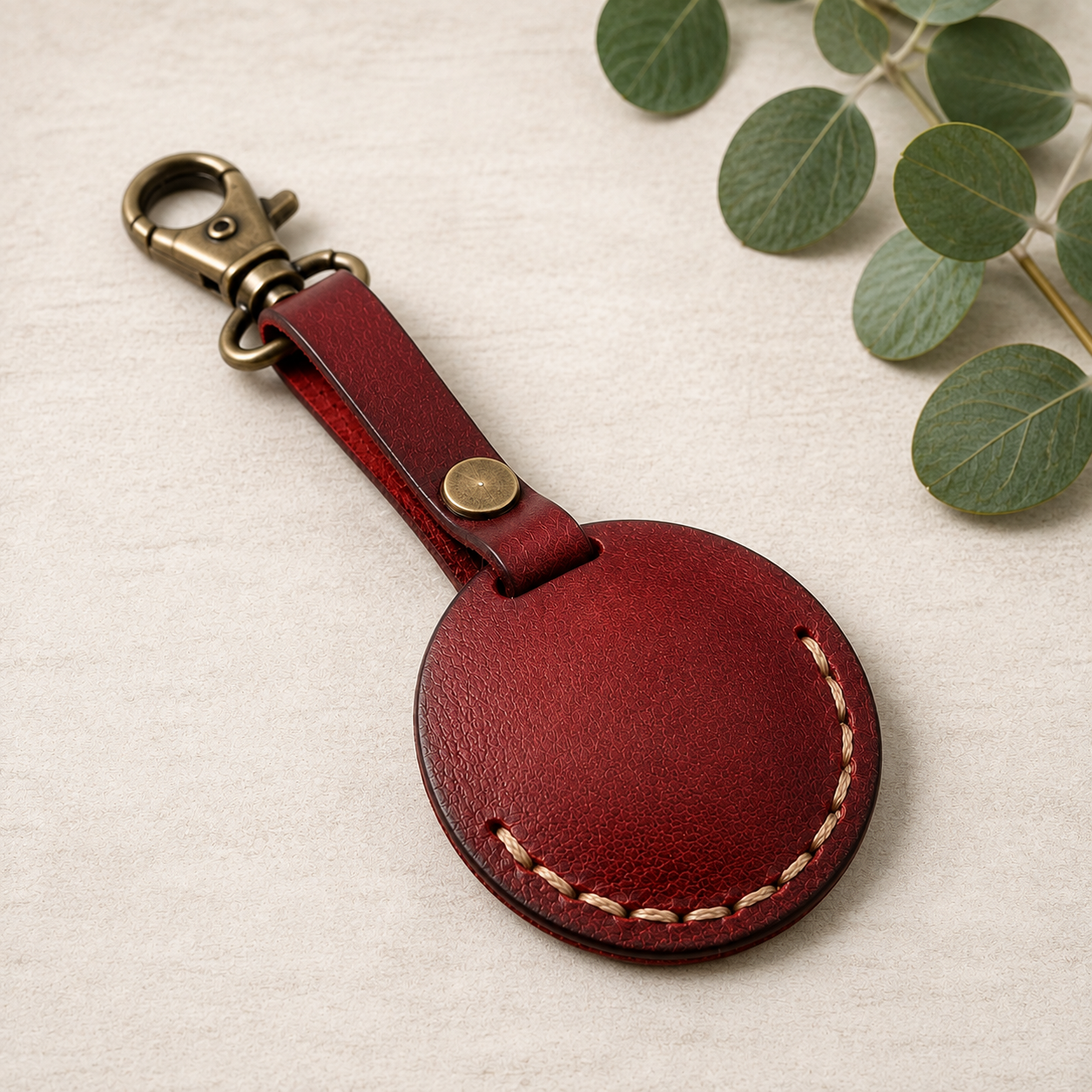 Personalised Leather AirTag Case