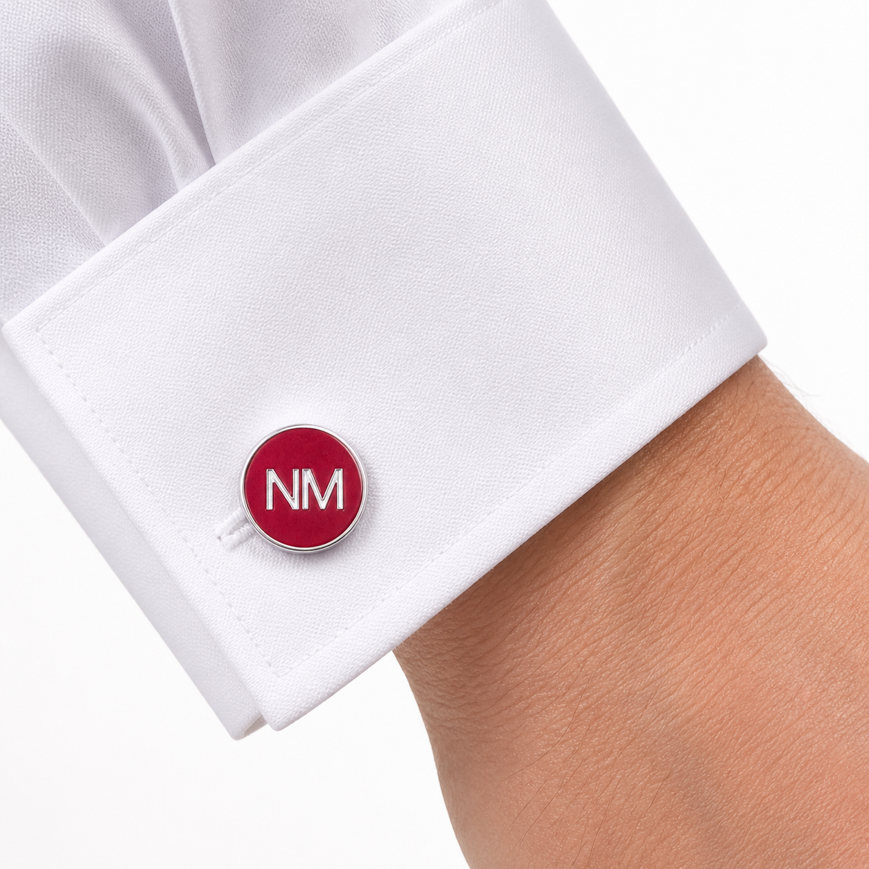 Personalised Leather Cufflinks | Custom Initial Cufflinks |  Handmade in the UK | Gift for Him