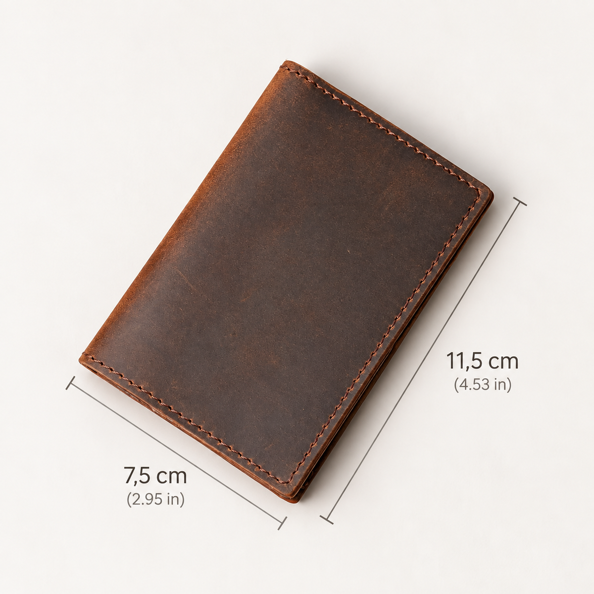 Personalised Full Grain Crazy Horse Leather Card Holder Wallet