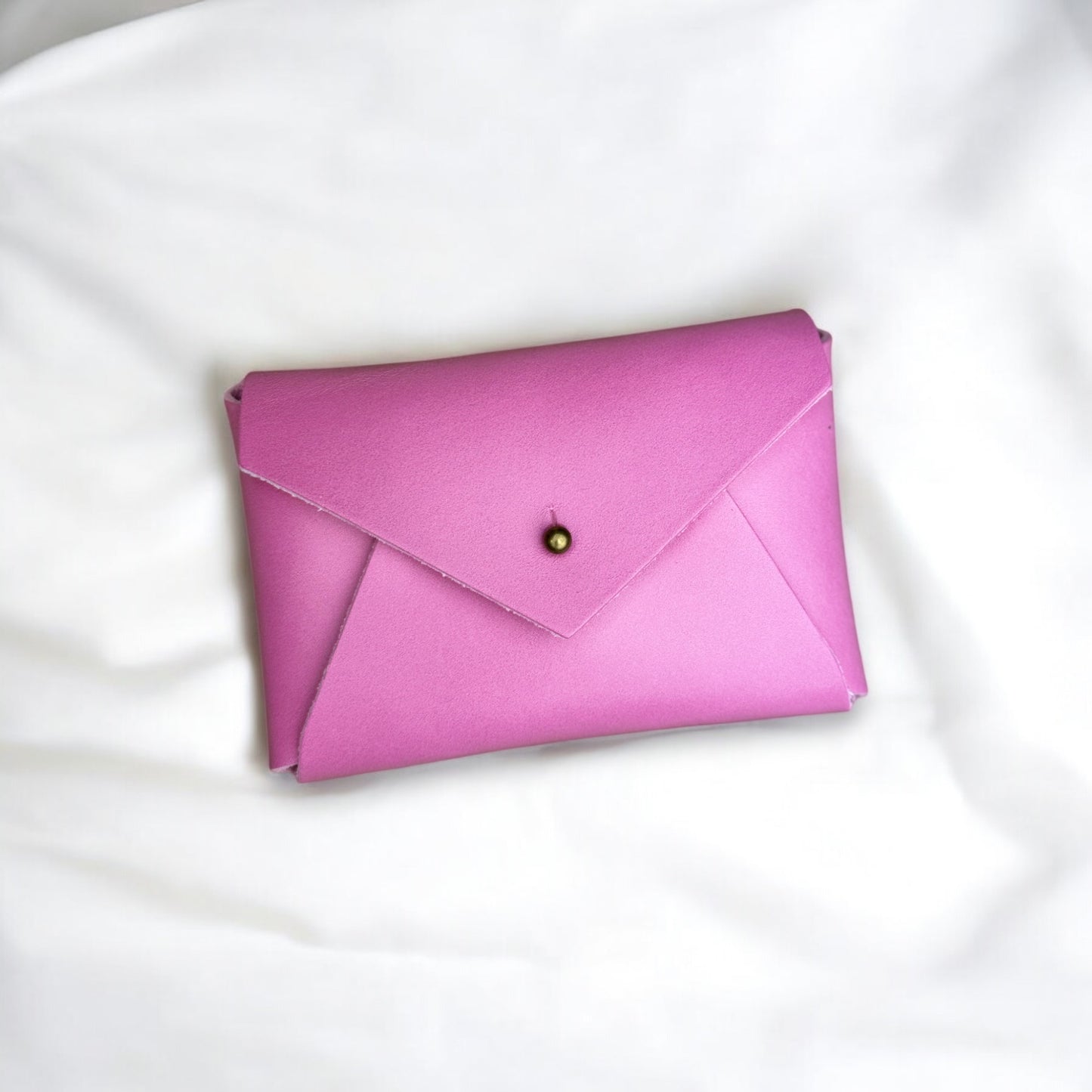 Personalised Leather Card Holder Pouch – Handmade Minimal Wallet – Valentine’s Day Gift for Him & Her