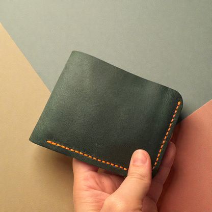 Personalised Handstitched Leather Card Holder Wallet – Meaningful Gift Made in the UK