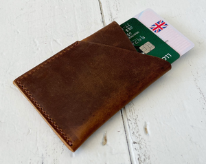 Slim Card Holder in Brown