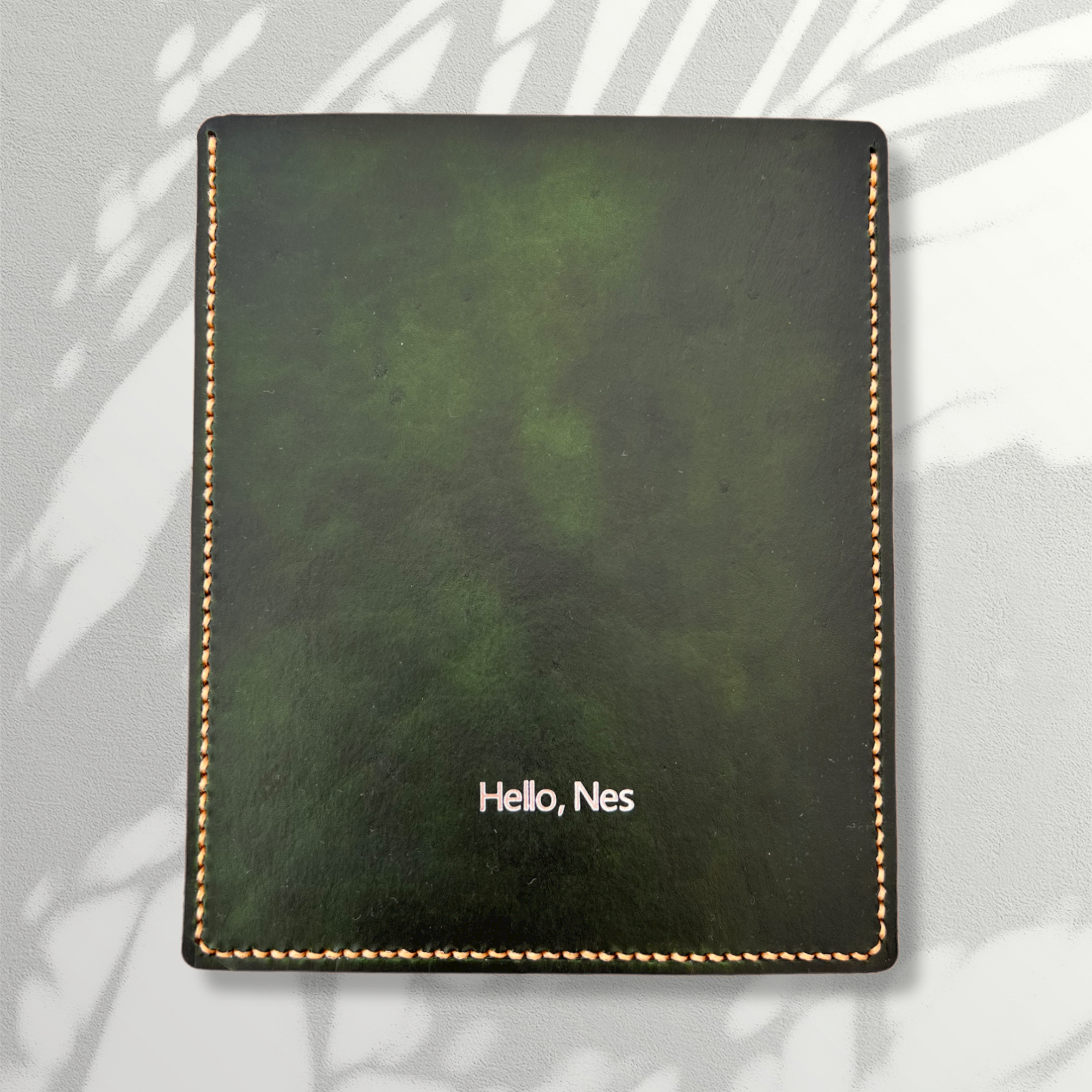 Vegan Leather Portfolio With Clipboard Folder, Green Ipad Pouch